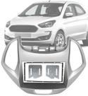 Moldura Painel 2 Din 7" Polegadas Ford KA 2019 até 2021 Hatch Sedan Prata Moldura Painel 2 Din 7" Polegadas Ford KA 2019 até 2021 Hatch Sedan Prata