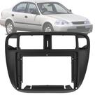 Moldura Painel 2 Din 9" Polegadas Civic 1996 até 2001 Preto Fosco Ar Digital