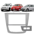 Moldura Painel 2 Din Gol G5 Saveiro e Voyage 2008 A 2012 Multimidia Som Design Moderno