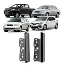 Moldura Painel 2 Din Multimidia Dvd Mp5 Etios Corolla 03/07 Sw4 Hilux 05/11 Preto