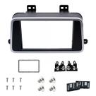 Moldura Painel Dvd 2din Nissan Kicks Black Piano Friso Prata