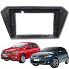 Moldura painel dvd multimídia 9 polegadas volkswagen gol g7 e g8 2023 preto 89/a21