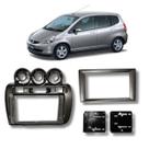 Moldura Painel Honda Fit 2002 Para Multimídia 9 Polegadas Preta