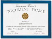 Moldura para documentos Lawrence Frames em madeira azul 8,5x11