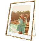 Moldura para fotos AhaGo Moldura flutuante dourada 20x25cm para 18x23cm Moldura para fotos AhaGo Moldura flutuante dourada 20x25cm para 18x23cm