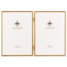 Moldura para fotos Lawrence Frames Simply Gold Metal 5x7 Double