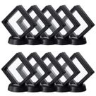 Moldura porta-moedas Uceoo Black 3D Floating, pacote com 10 unidades com base
