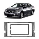 Moldura Preta Fosca Embutir Suporte Multimídea Painel Carro Padrão Encaixe 2 Din 7 Polegadas
