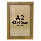 Moldura Quadro A2 42x60 Foto Poster Ilustração Com Vidro - Várias Cores