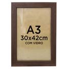 Moldura Quadro A3 30x42 Diploma Certificado Foto Com Vidro - Várias Cores