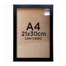 Moldura Quadro A4 21x30 Diploma Certificado Foto com Vidro - Várias Cores