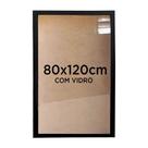 Moldura Quadro Caixa 3cm 80x120cm Foto Poster Ilustração com Vidro - Várias Cores