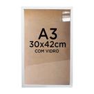 Moldura Quadro Caixa 3cm A3 30x42cm Foto Poster Ilustração Com Vidro - Várias Cores