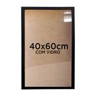 Moldura Quadro Caixa Alta 4,5cm 40x60cm Foto Poster Ilustração Com Vidro - Várias Cores
