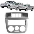 Moldura Rádio 1 Din Gol G4 Parati Saveiro 2006 à 2009 3 Botões Prata Painel Som Expex Epx Vw-537