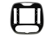 Moldura Tela 8" e 9" Pioneer Renault Captur Preto Fosco Friso Prata Moldura Tela 8" e 9" Pioneer Renault Captur Preto Fosco Friso Prata