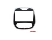 Moldura Tela 8" e 9" Pioneer Renault Captur Preto Fosco Friso Prata Moldura Tela 8" e 9" Pioneer Renault Captur Preto Fosco Friso Prata