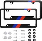 Molduras de matrícula genéricas de 2 peças compatíveis com BMW M 3 5 7 X1 X3 M3 M5 X1 X5 X6 Series (pretas para BMW), 000qkk1
