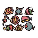 Molduras de Vitral Roylco 20x25 cm Peixes Tropicais 24 unidades