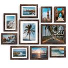 Molduras para fotos, colagem, decoração de parede, Vittanly, pacote com 10, marrom