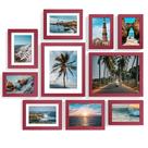 Molduras para fotos, colagem, decoração de parede, Vittanly, pacote com 10, vermelho
