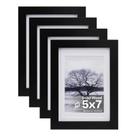 Molduras para fotos Egofine 5x7, conjunto de 4 molduras de madeira maciça branca