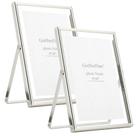 Molduras para fotos GoryeeFine Silver Floating 7x5", conjunto de 2