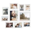 Molduras para Fotos SONGMICS - Kit Collage com 10 Molduras em Vidro Branco