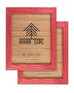 Molduras para fotos Wood Side Rustic 8,5x11, conjunto de 2 vermelhas