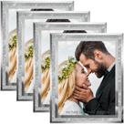 Molduras para retratos HIKWADERY Silver 20x25cm Conjunto de 4 com vidro