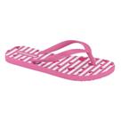 Molekinha Chinelo Tira Fina Estampa Coracao Pink