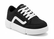 Molekinho Tênis Infantil Lona Preto e Branco Leveza - Molekinho Tênis Infantil Lona Preto e Branco Leveza -