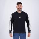 Moletom Adidas 3S Preto Moletom Adidas 3S Preto