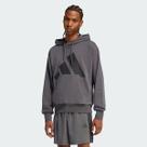 Moletom Adidas Big Logo com Capuz Cinza Escuro