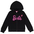 Moletom Barbie Little Girls French Terry com zíper preto 7-8