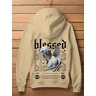 Moletom Blessed Respect Abençoado Anjos Unissex Streetwear Com Capuz e bolso Flanelado