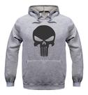 Moletom Blusa de Frio Canguru Unissex Caveira Justiceiro