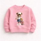 Moletom Blusa de frio Gola Careca Infantil Algodão Premium Várias Cores Urso Boné 2 4 6 8 10 12 14