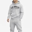 Moletom Blusa De Frio Los Angeles CA Com Capuz Bolso Canguru Malha Quentinho 100% Algodão