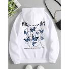 Moletom Blusa De Frio Raios Borboleta Com Bolso Capuz