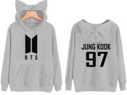 Moletom Blusa Infantil Orelhinha BTS jung Kook 97 cantor musica pop