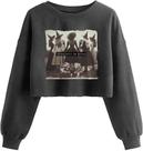 Moletom Boikukx Witch Crop Halloween Vintage Cinza L