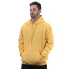 Moletom Canguru Blusa de Frio com Capuz Lisa Masculino cor Amarelo
