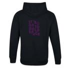 Moletom Canguru Com Capuz Preto Letter Go Logo Rosa