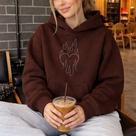 Moletom Canguru Coração Fogo 1321 Inverno Blusa De Frio Arte Quente Conforto Casaco Suéter