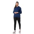 Moletom Canguru Feminino Azul Marinho com Capuz