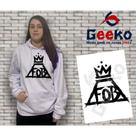 Moletom Canguru Feminino Fall Out Boy FOB Rock Geeko Moletom Canguru Feminino Fall Out Boy FOB Rock Geeko