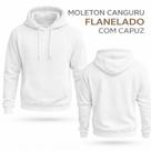 Moletom Canguru Flanelado Algodão Blusa de Frio com Capuz e Bolso Unissex