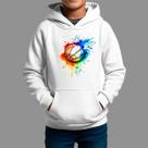 Moletom Canguru Infantil Algodão Casual Inverno Blusa De Frio Bas Aquarela