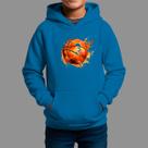 Moletom Canguru Infantil Algodão Casual Moda De Rua Tecido Macio Basquete Fire Moletom Canguru Infantil Algodão Casual Moda De Rua Tecido Macio Basquete Fire